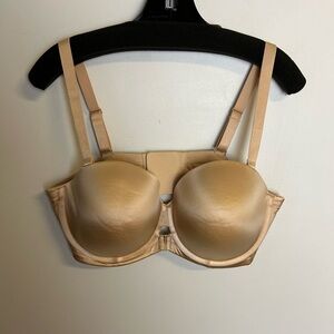 Luvlette WOMENS Bra Size 95E /36DD Tan Underwired Minimalist